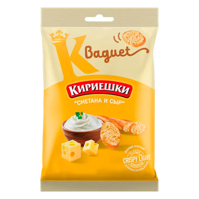 Croutons "Kirieschki Baguet" mit Sauerrahm und Käsegeschmack, 50 g