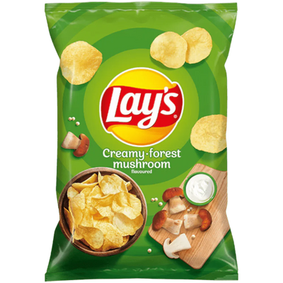 Lay's Creamy Forest Mushroom (Белые грибы со сметанкой) Geschmack 130 g MHD: 28.09.2025